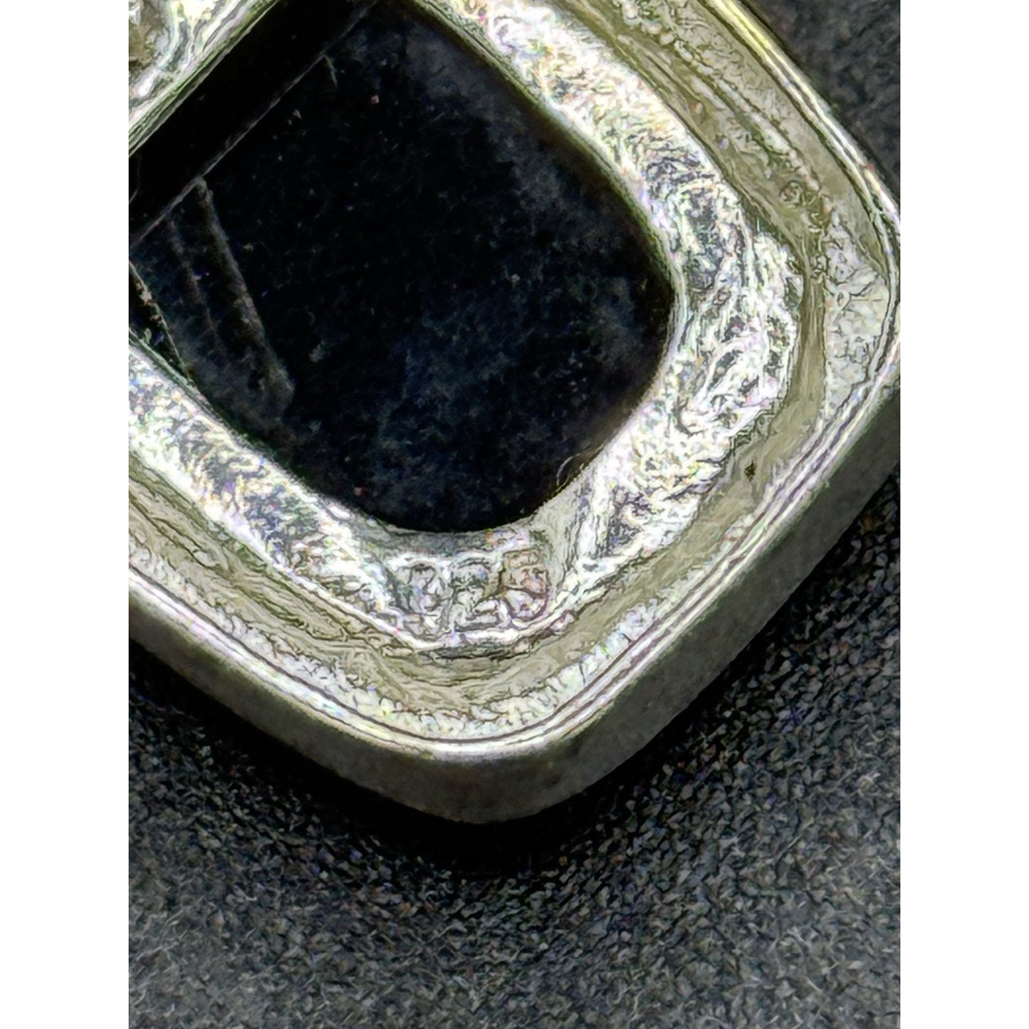 Sterling Silver Onyx 20x15MM Earrings 925 P3