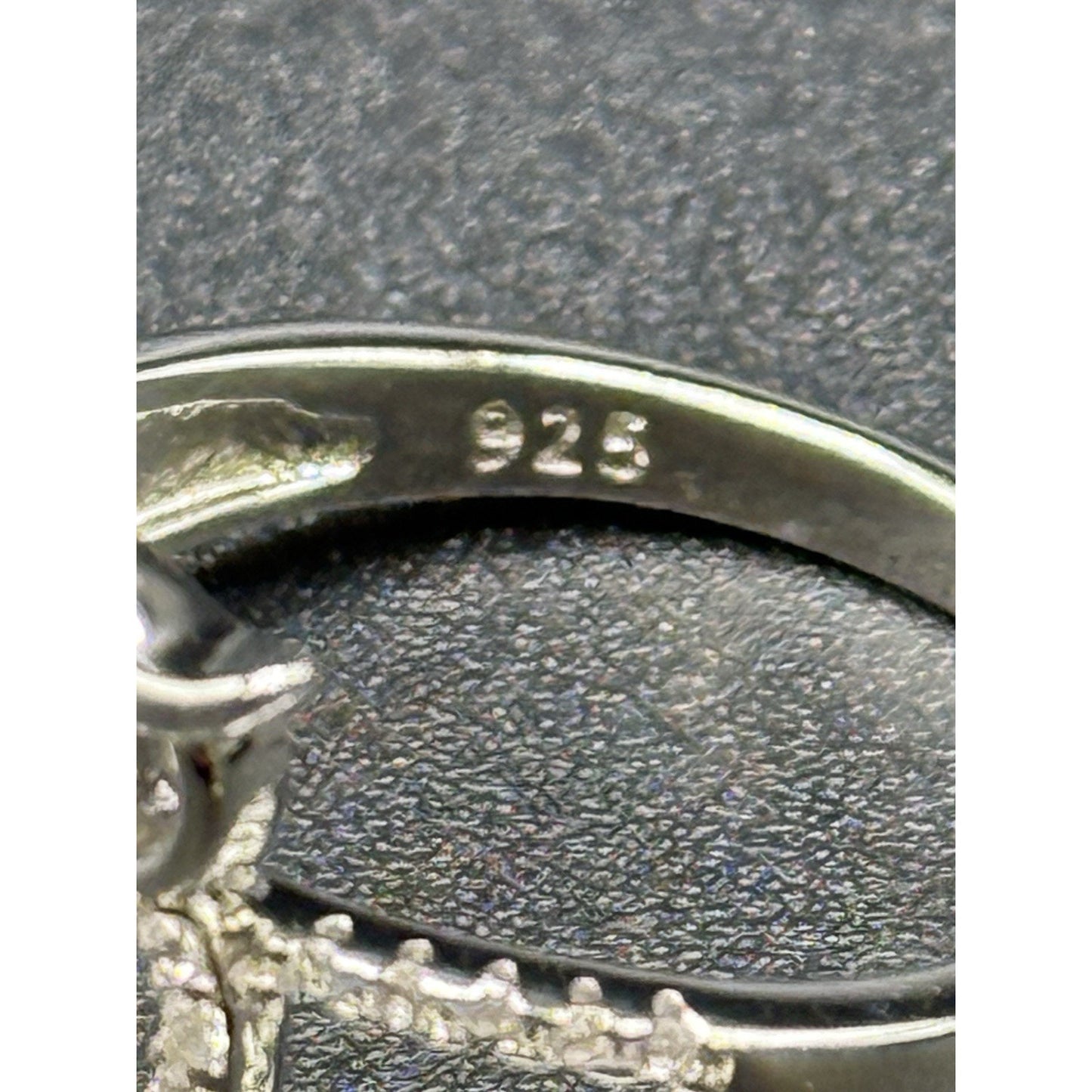 New Condition Sterling Silver Cubic Zirconia Owl Ring Size 7.00