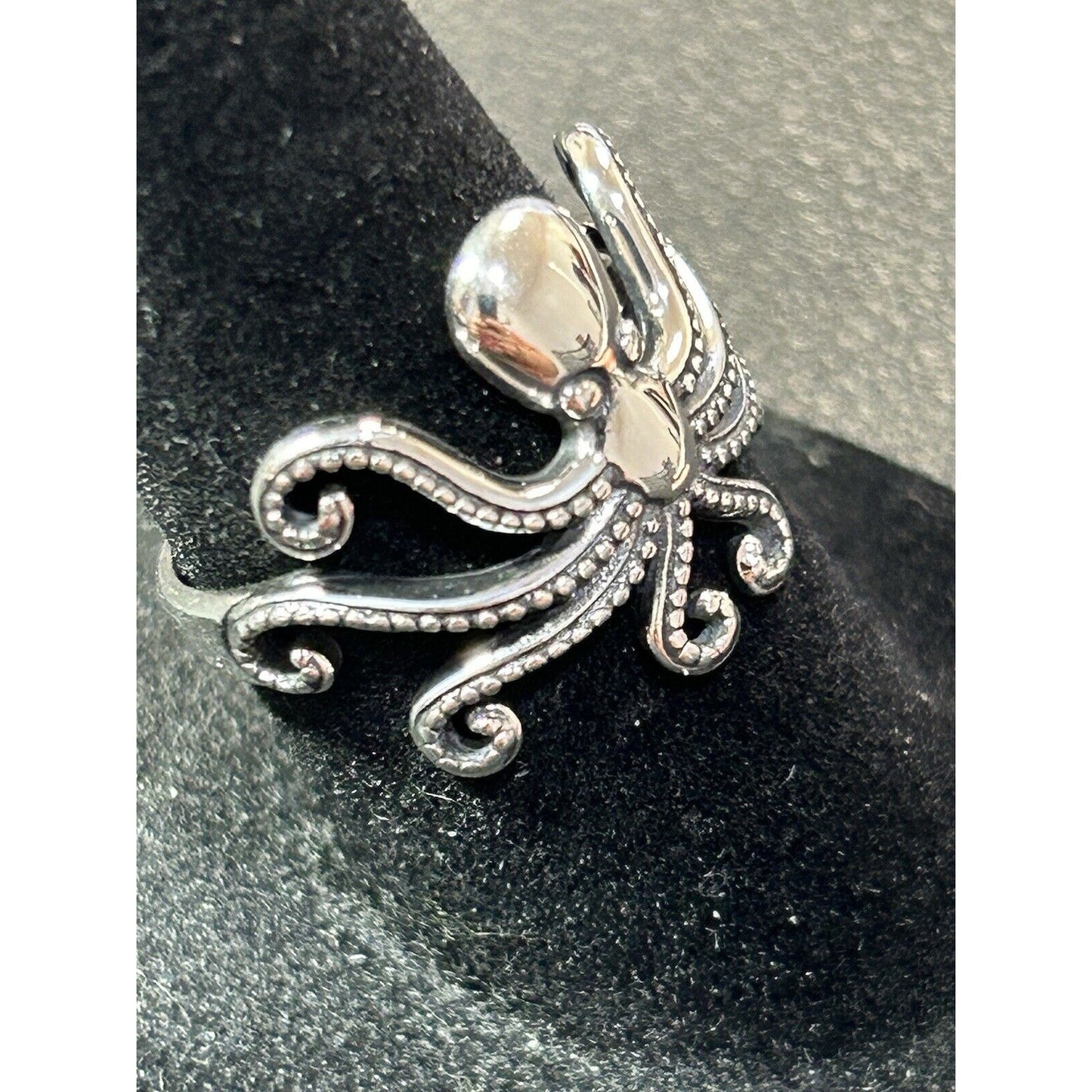 New Condition Sterling Silver Octopus Ring 925 Size 6.50