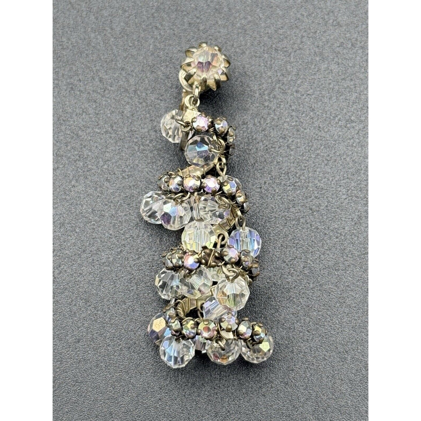 Jonne By Schrager Aurora Borealis Spiral Dangle Earrings N11
