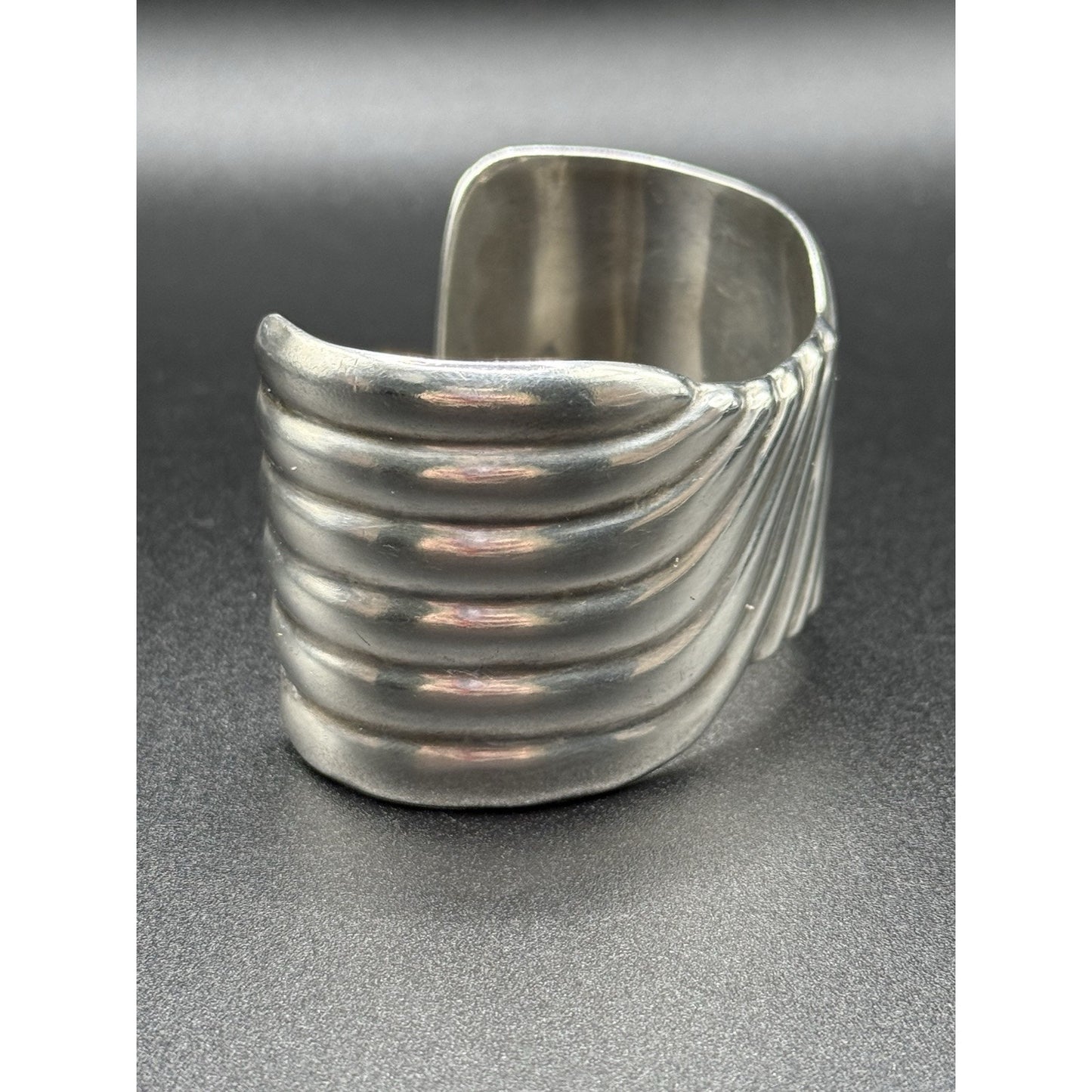 Taxco 7” Sterling Silver Cuff Bracelet 70 Grams TD-40 Mexico N18