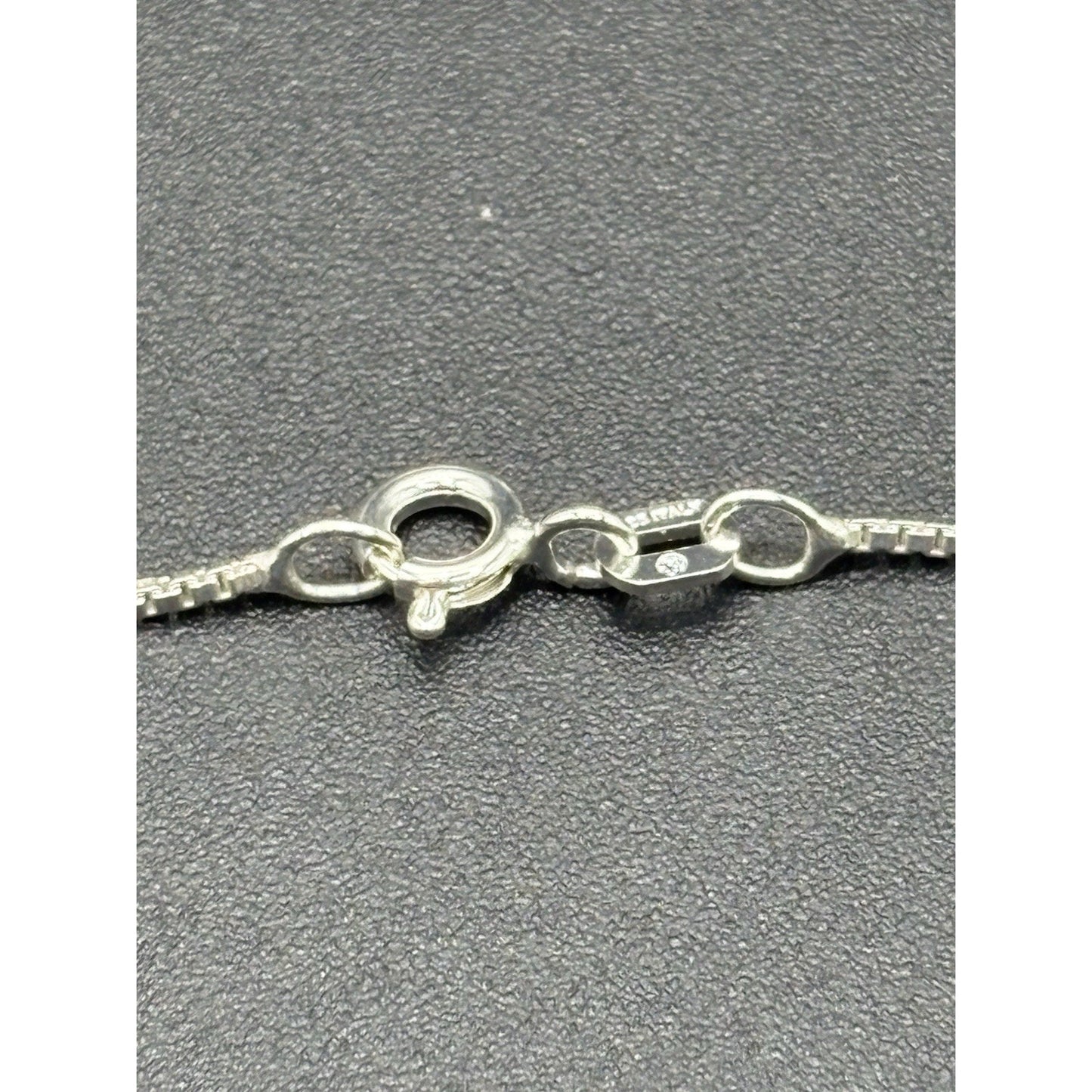 New Condition 20" Sterling Silver Skull Anchor Pendant Necklace