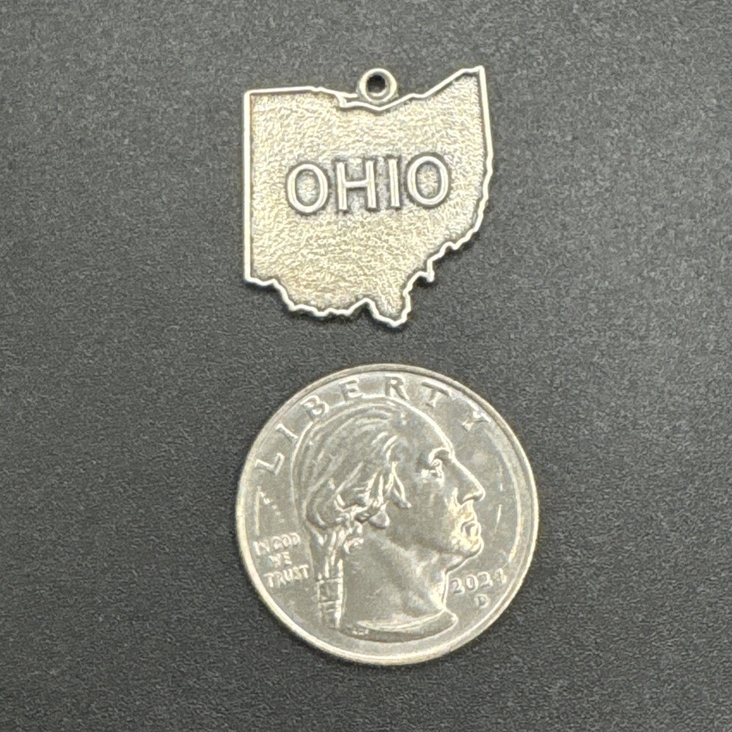 Vintage Sterling Silver Ohio State Charm Buckeye State 925 U1