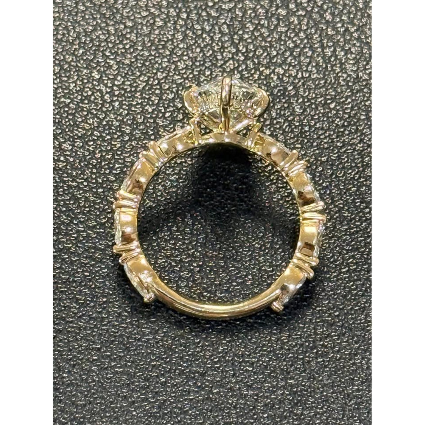 Brand New 14k Yellow Gold 3.05 Carat Marquise Lab Grown Diamond Ring E Color VS1 Clarity IGI