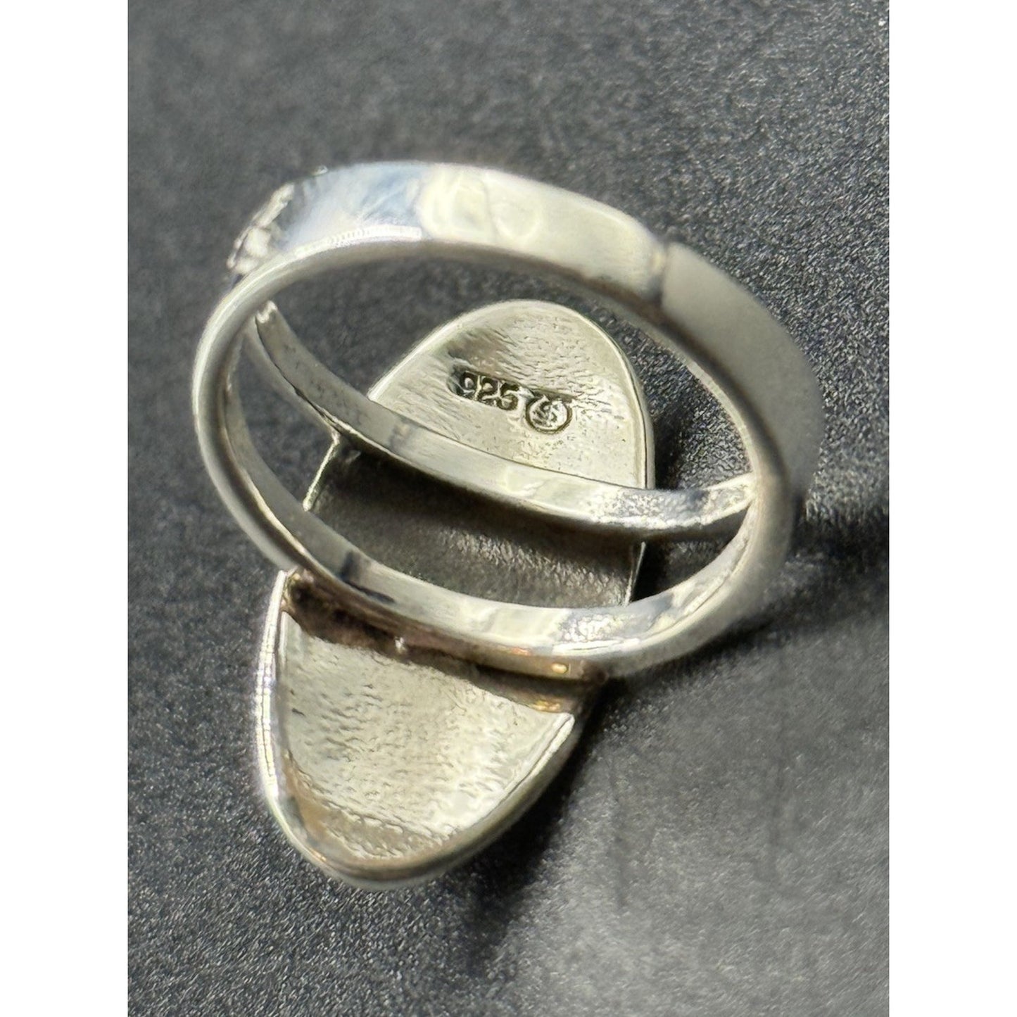 New Condition Sterling Silver Turquoise Sun Moon Ring Size 6.50