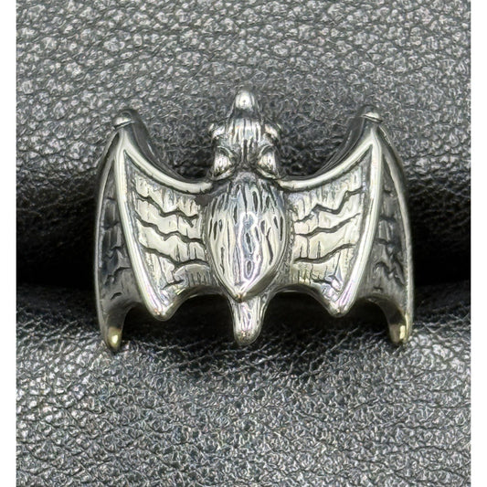 New Condition Sterling Silver Bat Ring Size 7.00