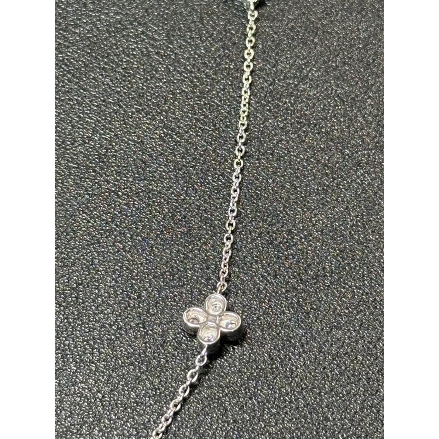 18” Sterling Silver & 1.00 Total Weight Lab Grown Diamonds Station Necklace Holiday Stocking Stuffer