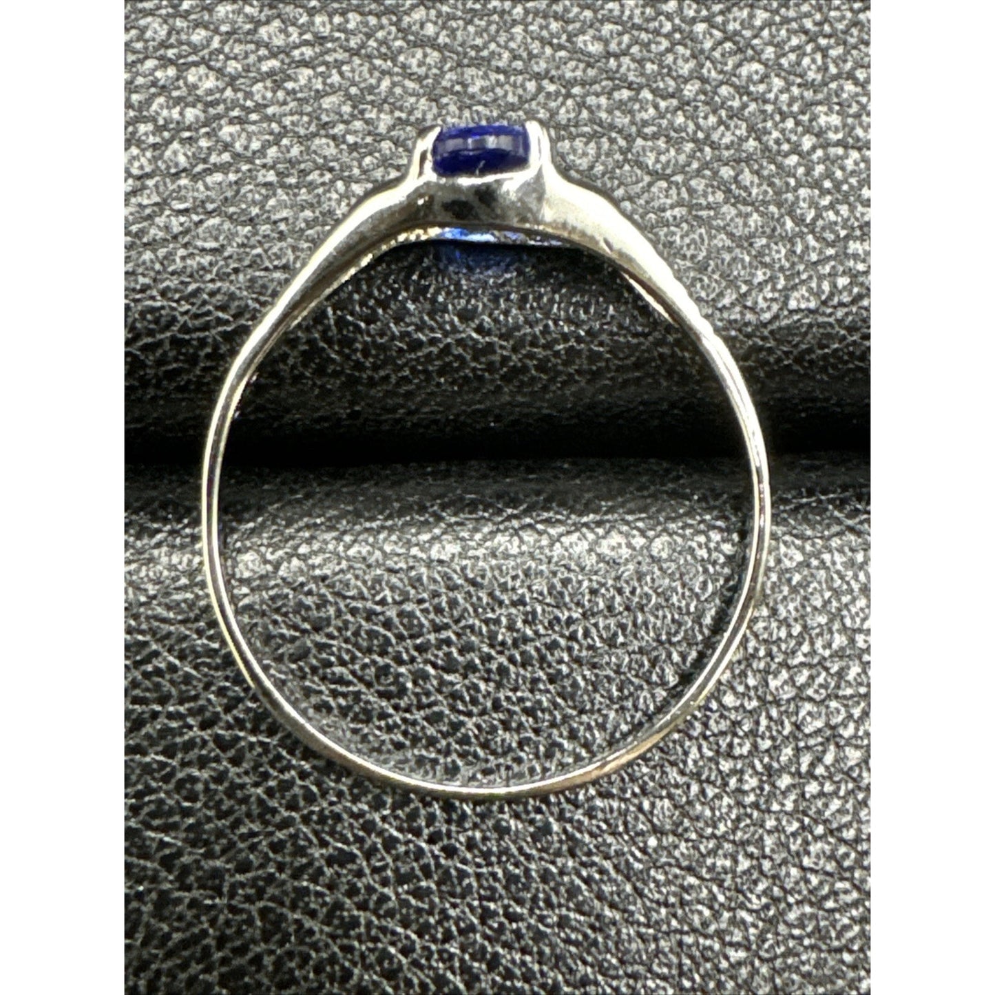 New Condition Sterling Silver Lab Created Sapphire Dainty Ring 925 Size 7
