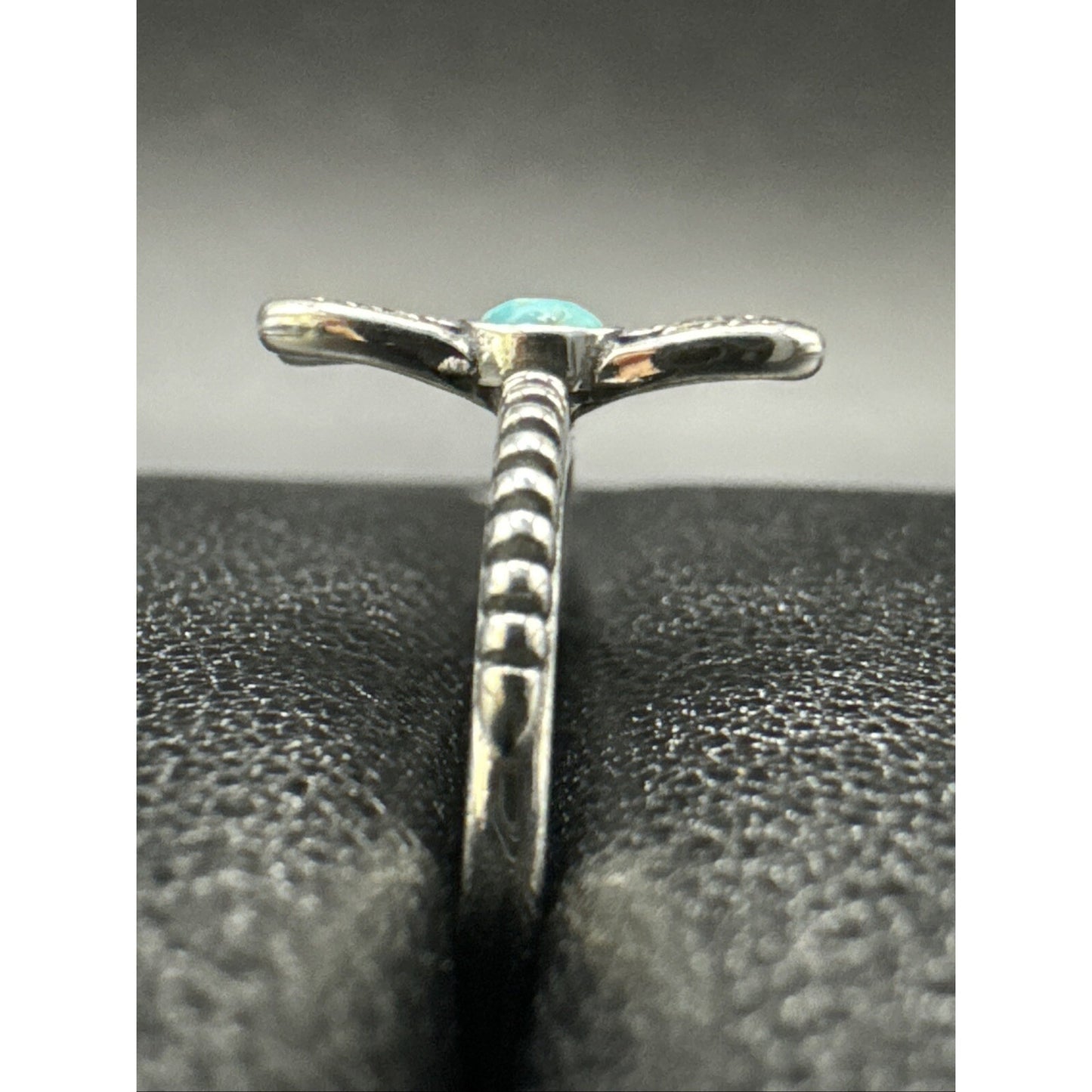 New Condition Sterling Silver Turquoise Dragonfly Ring 925 Size 7
