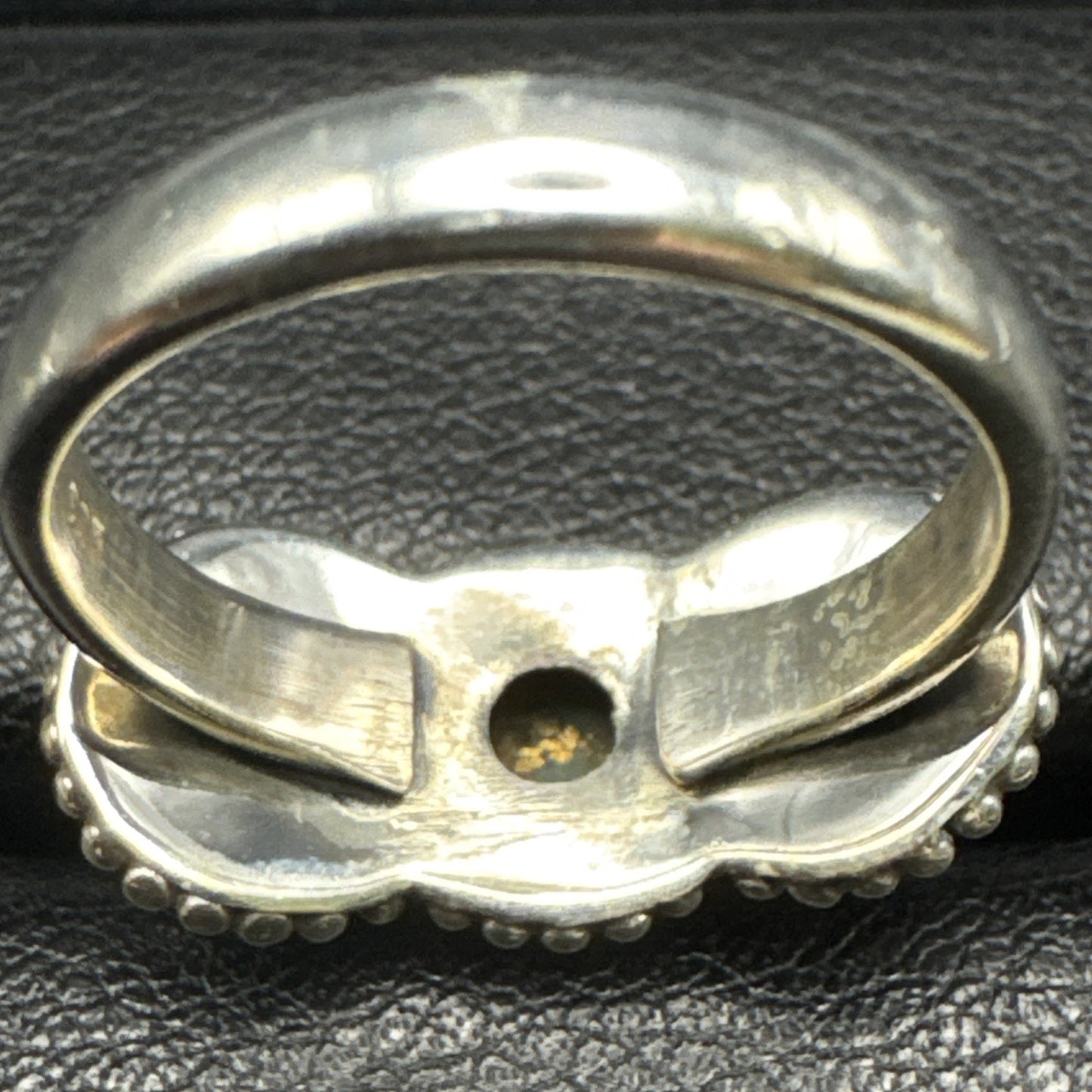 New Condition Sterling Silver Copper Turquoise Three Stone Ring Size 7