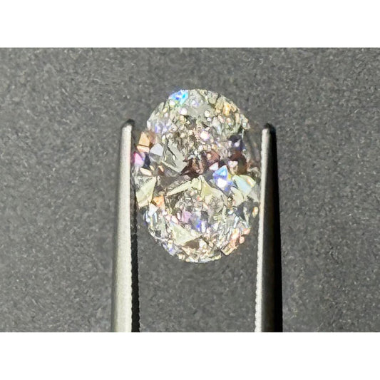 Loose 3.03 Carat Lab Grown Oval Brilliant Diamond E Color VS1 Clarity IGI