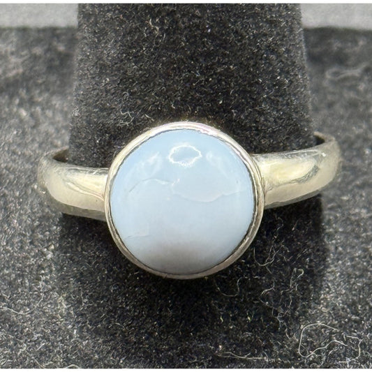 New Condition Sterling Silver Genuine Milky Aquamarine Ring Size 10.00 925 P19