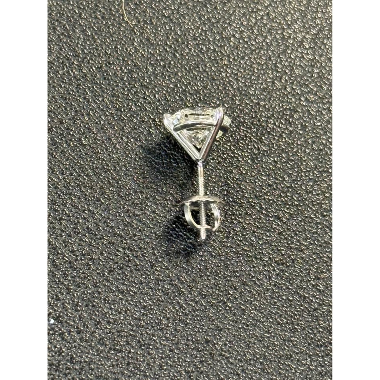 Brand New 14k White Gold 3.10 Total Weight Lab Grown Stud Earrings E Color VS1 Clarity IGI