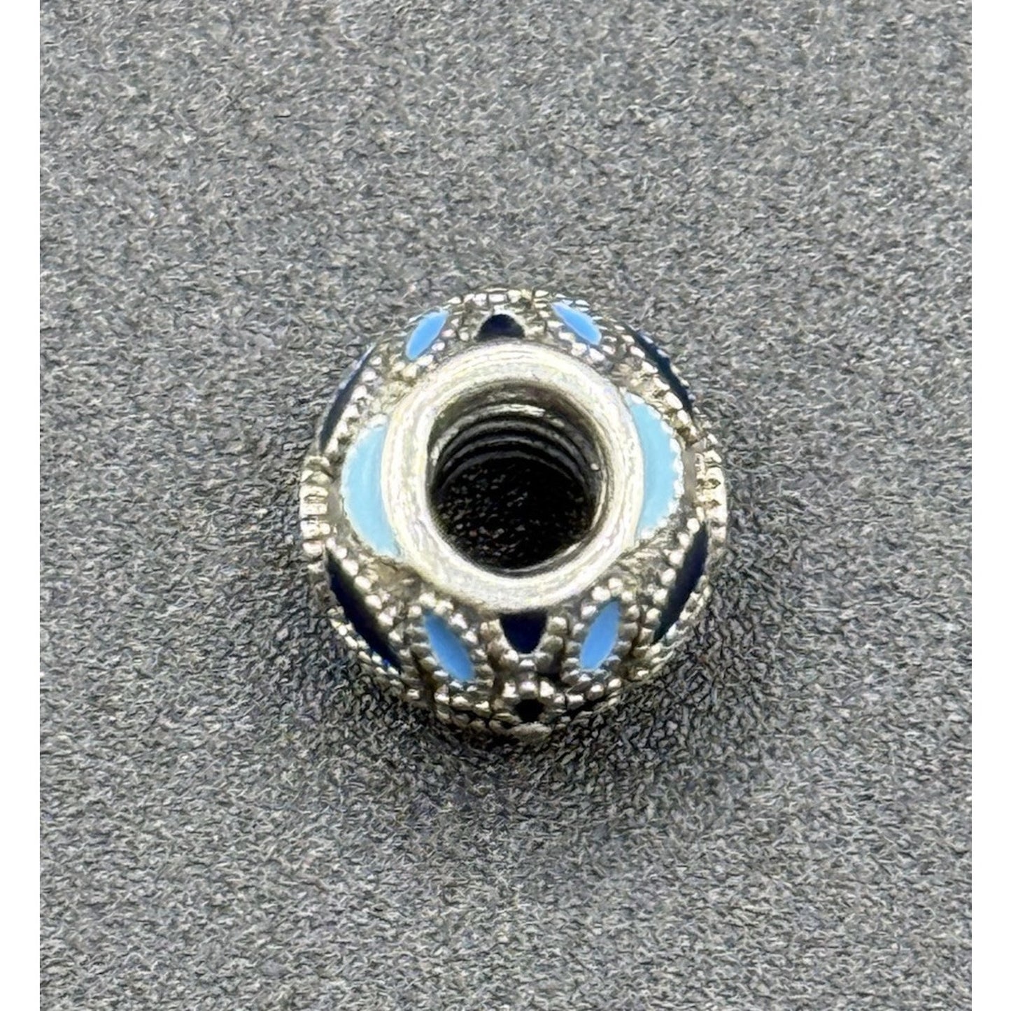 Pandora Sterling Silver Enamel Blue Snowflakes Charm ALE P12