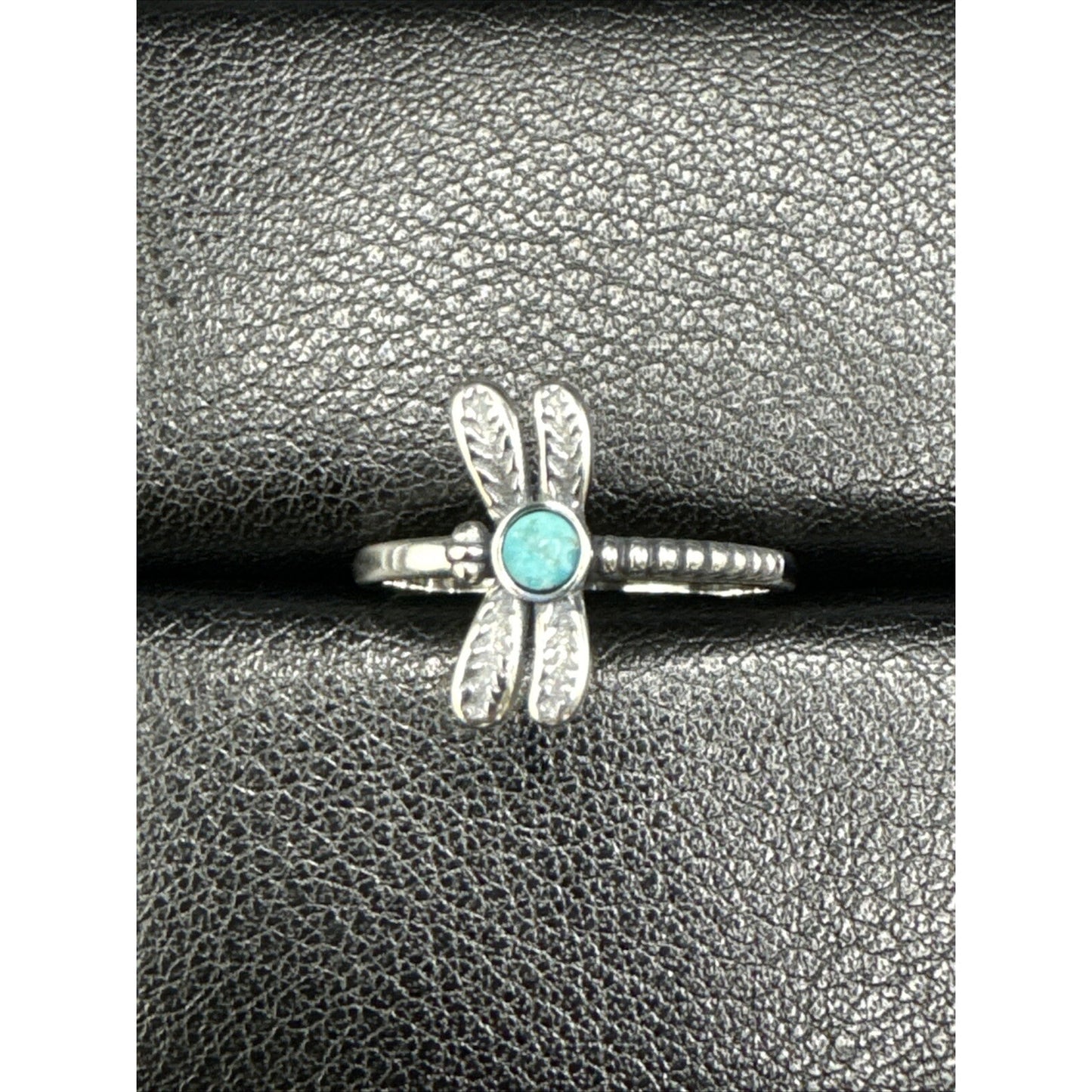 New Condition Sterling Silver Turquoise Dragonfly Ring 925 Size 7