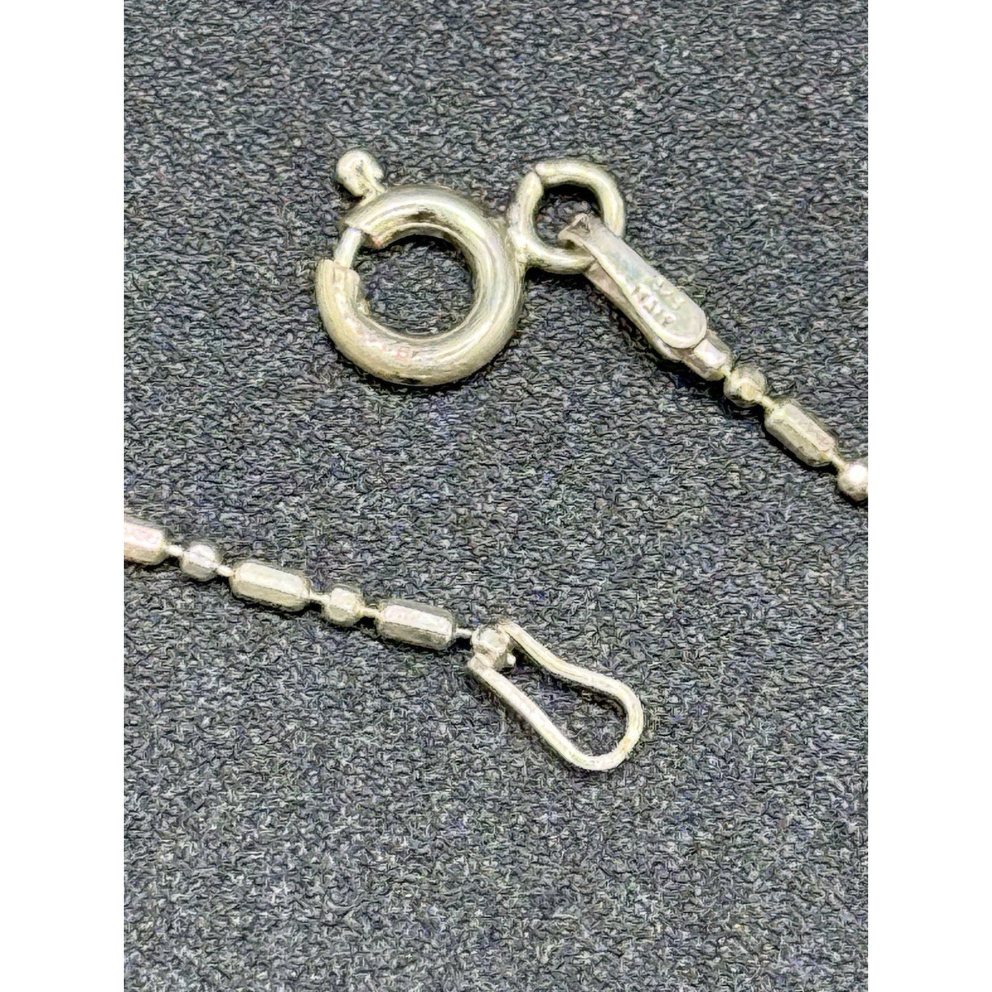 9” Sterling Silver Dashes Anklet Bracelet 925 P10
