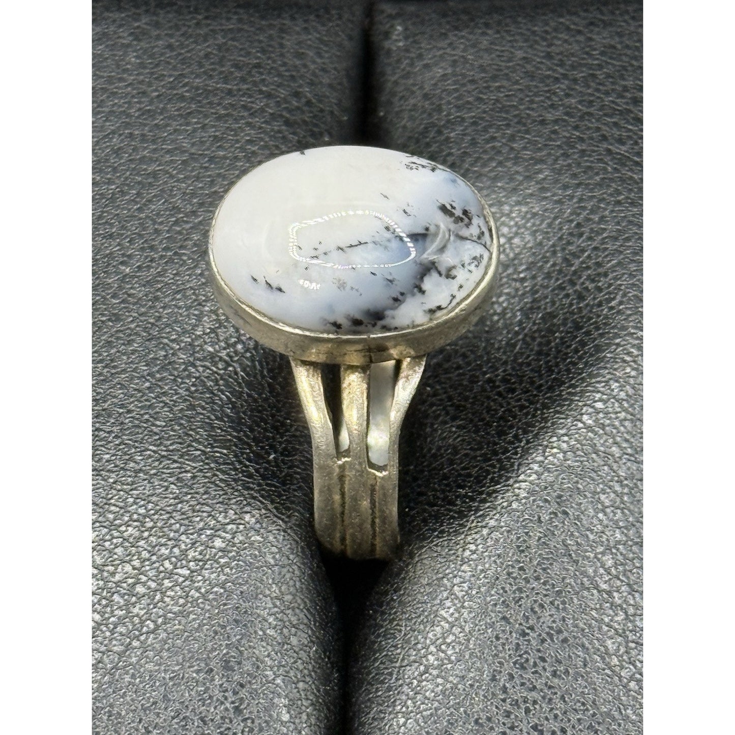 Vintage Sterling Silver Dendrite Opal Ring Size 11.50 P5