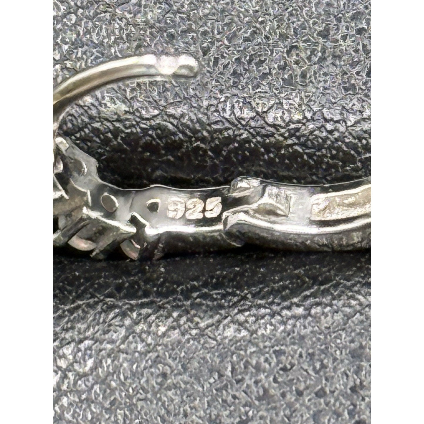 New Condition Dainty Sterling Silver Lab Opal Huggie Earrings 925