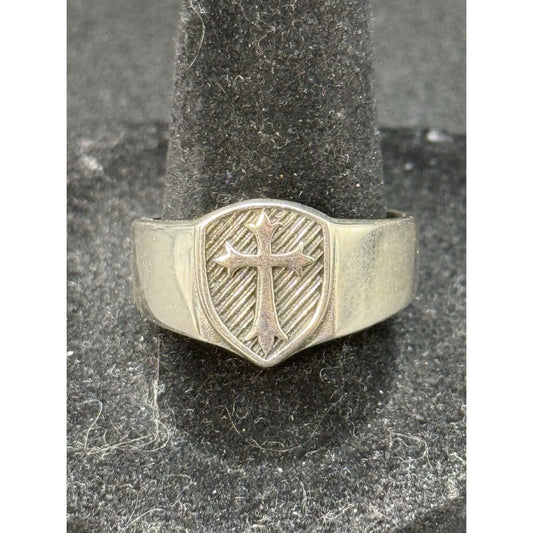 Excellent Used Condition Sterling Silver Medieval Ring Size 9.50 925 N26