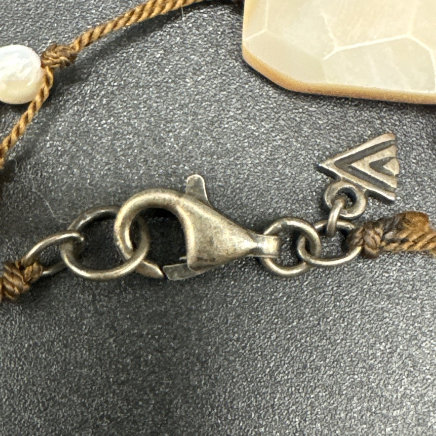 35” Sterling Silver Silpada Quartz Pearl Quartz Agate Rope Necklace T30