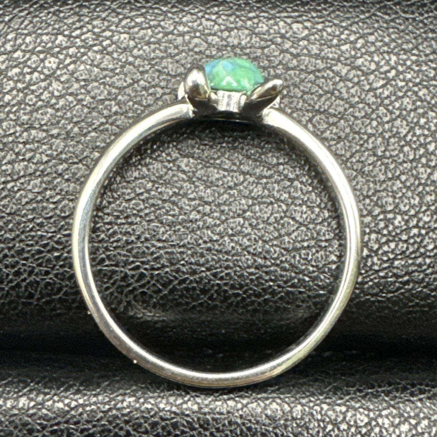 New Condition Sterling Silver Genuine Turquoise Bunny Rabbit Ring Size 7