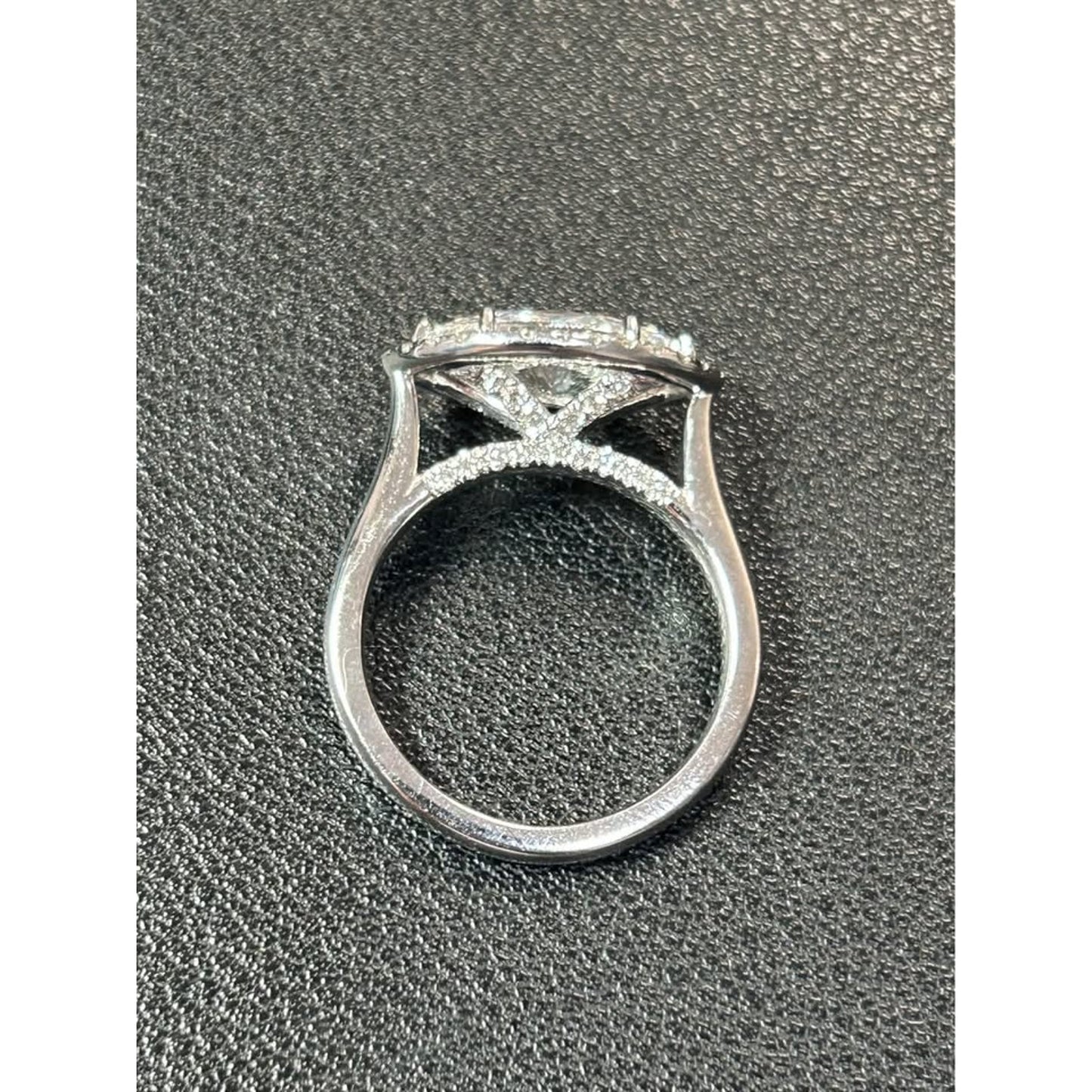 14k White Gold East West Marquise Halo Lab Grown Diamond Ring