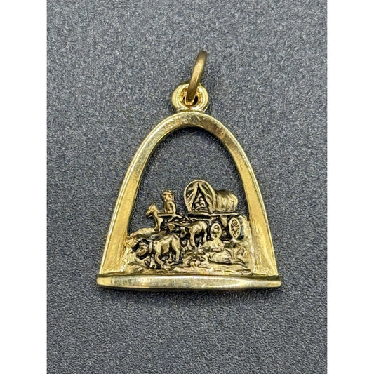 Gold Tone St. Louis Arch Way Charm Vintage P10