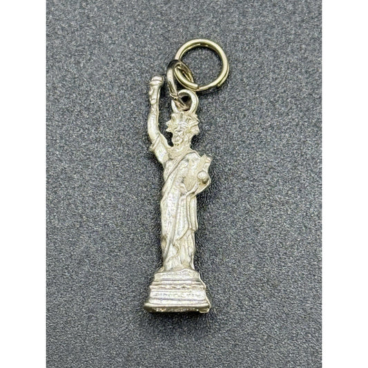 Vintage Sterling Silver Statue Of Liberty Charm 925 P3