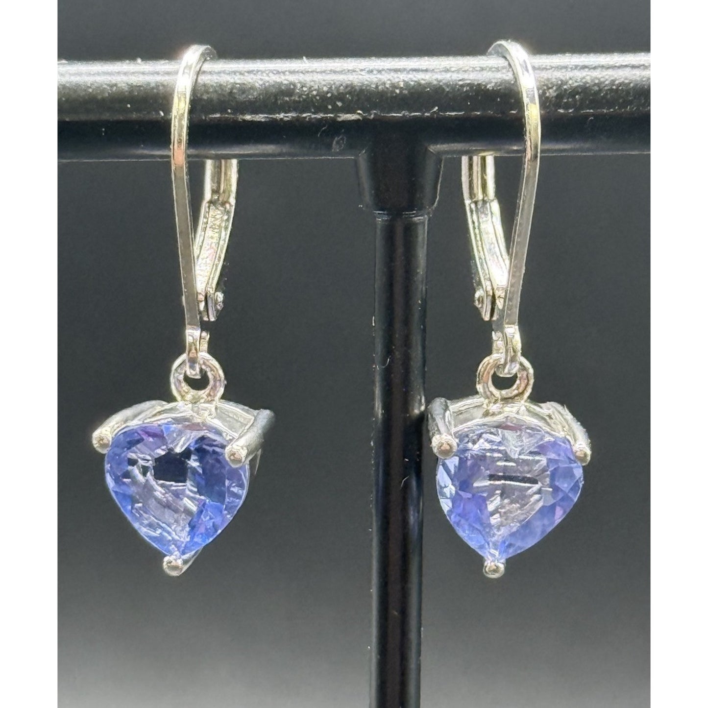 JTV NOS Sterling Silver Blue Topaz Dangle Earrings N17