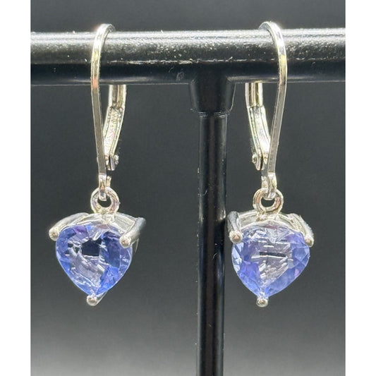 JTV NOS Sterling Silver Blue Topaz Dangle Earrings N17