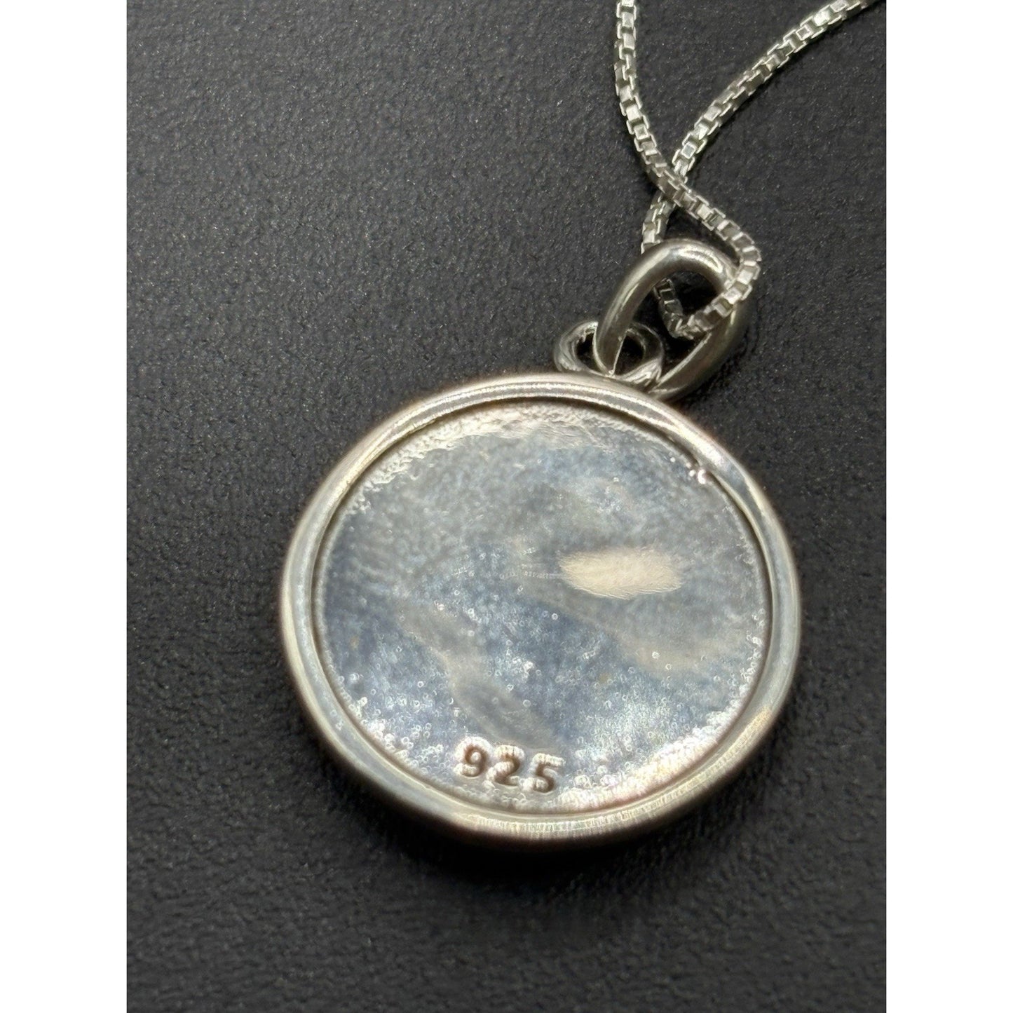 New Condition 18" Sterling Silver Paw Print Moonstone Pendant Necklace