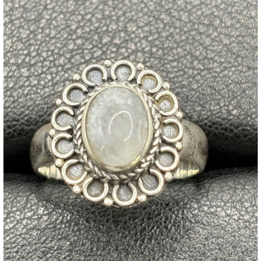 New Condition Sterling Silver Moonstone Ring Size 7