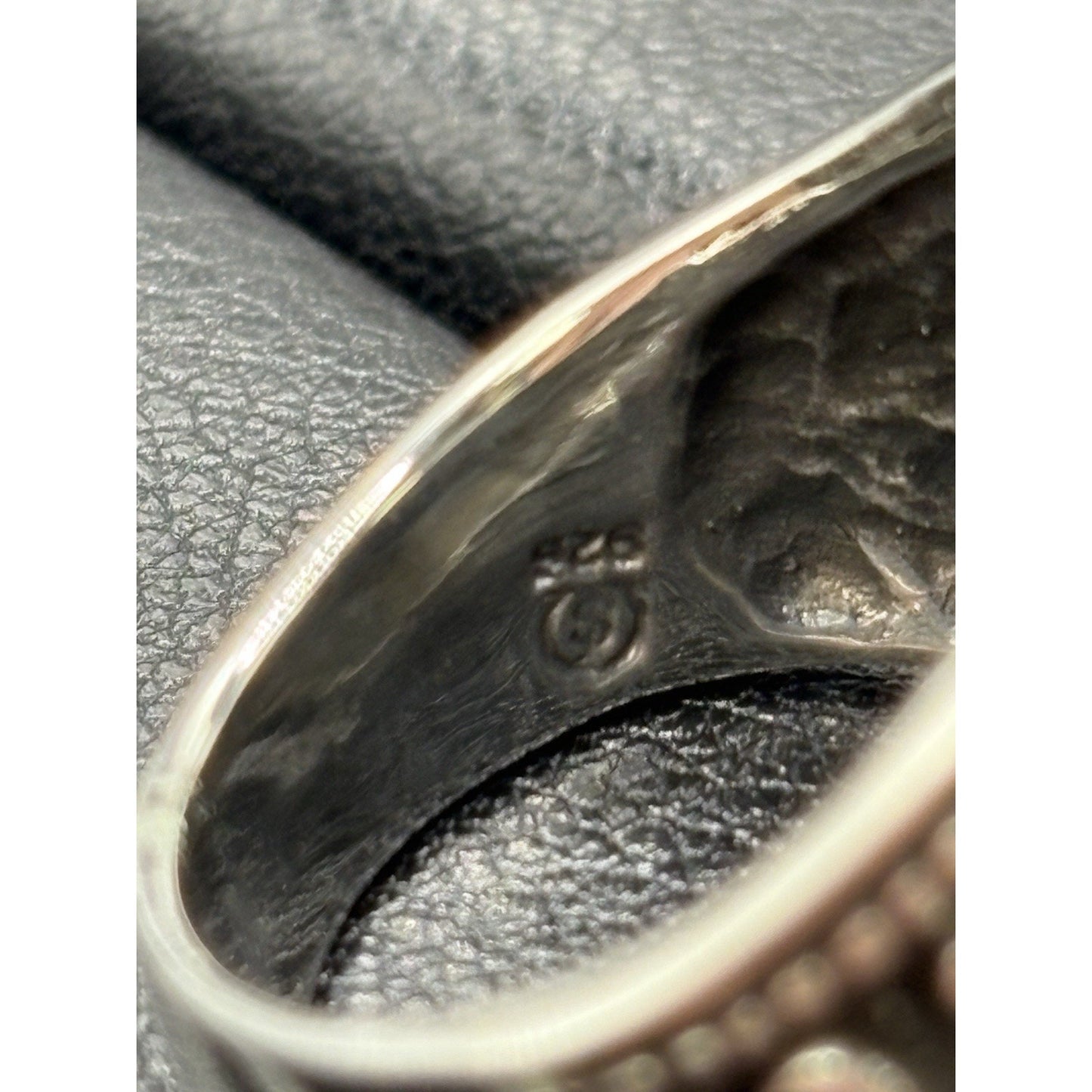 New Condition Sterling Silver Turkish Onyx Signet Ring Size 10