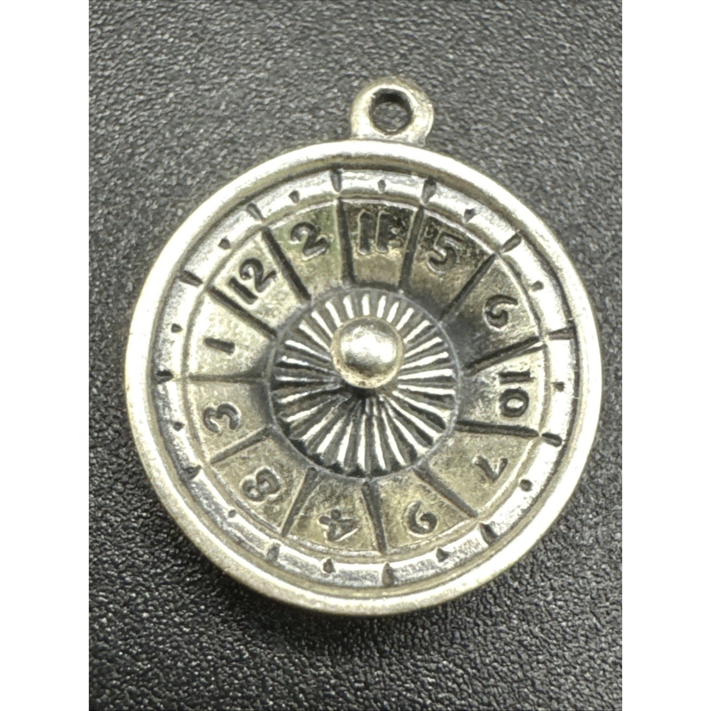 Vintage 1960’s Sterling Silver Roulette Wheel Casino Charm 925 R06