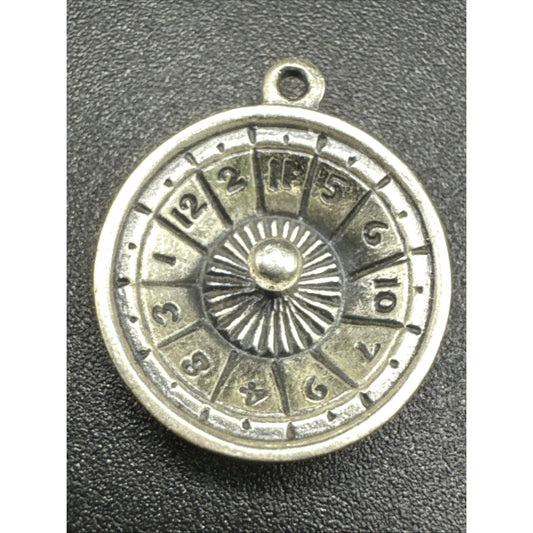 Vintage 1960’s Sterling Silver Roulette Wheel Casino Charm 925 R06
