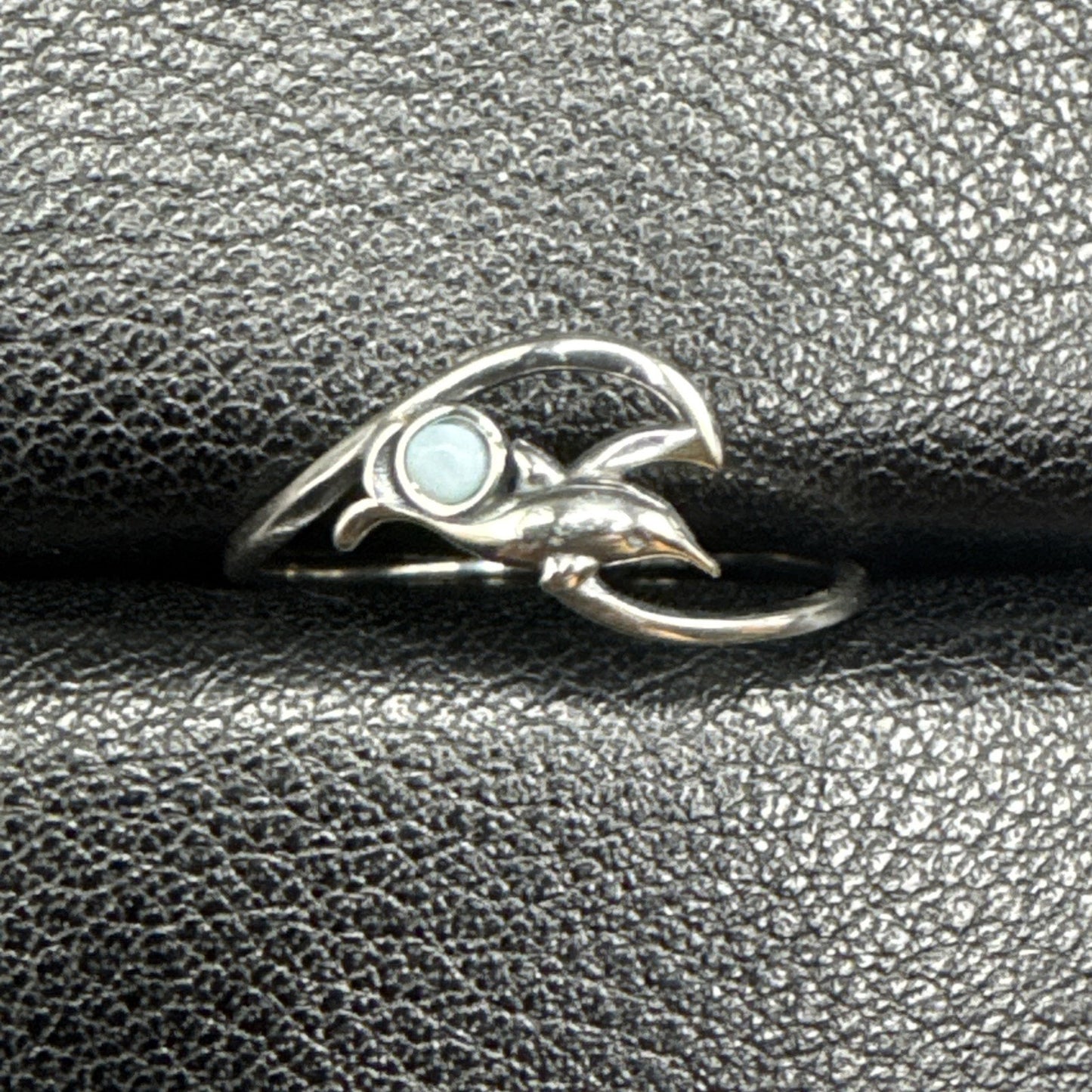 New Condition Sterling Silver Laramar Dolphin Wave Ring 925 Size 7