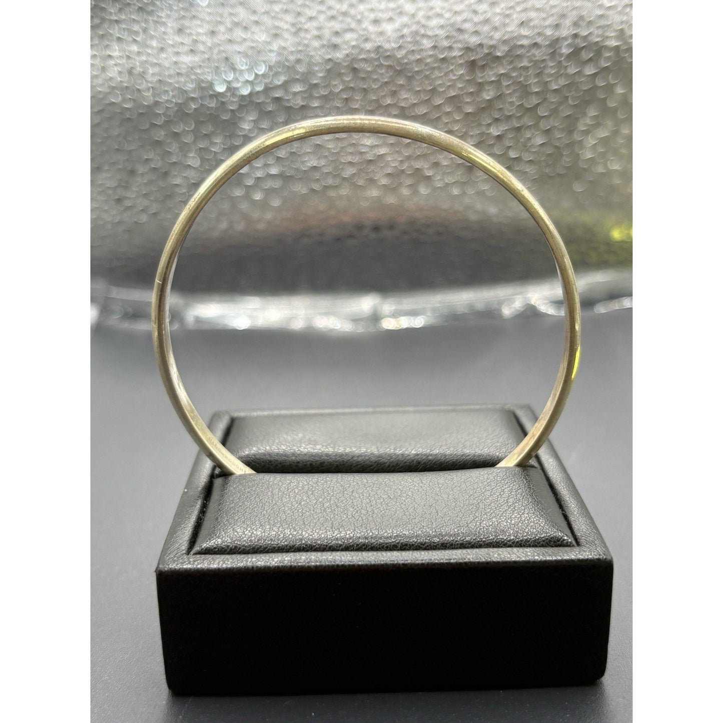 8" Sterling Silver Handwrought Bangle Bracelet 2.75" Opening 18 Grams W18