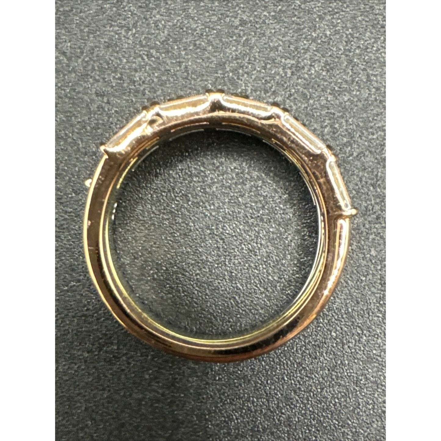New Condition Sterling Silver Tri Tone CZ 3 Ring Stacking Set 925 Size 6.5