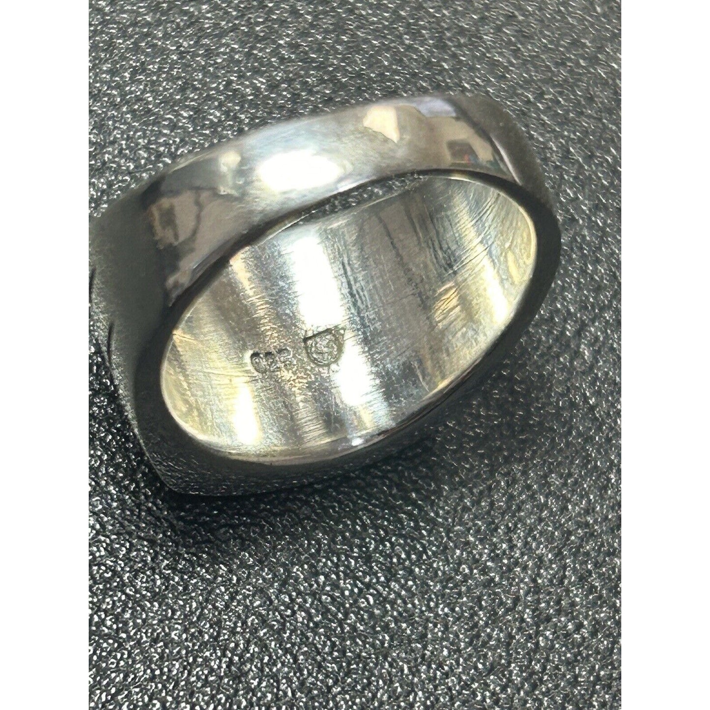 New Condition Sterling Silver Onyx Jasper Ring Size 6.50