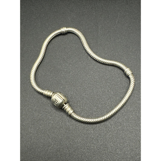 7”  Pandora Sterling Silver Barrel Clasp Bracelet For Charms ALE 925 R22