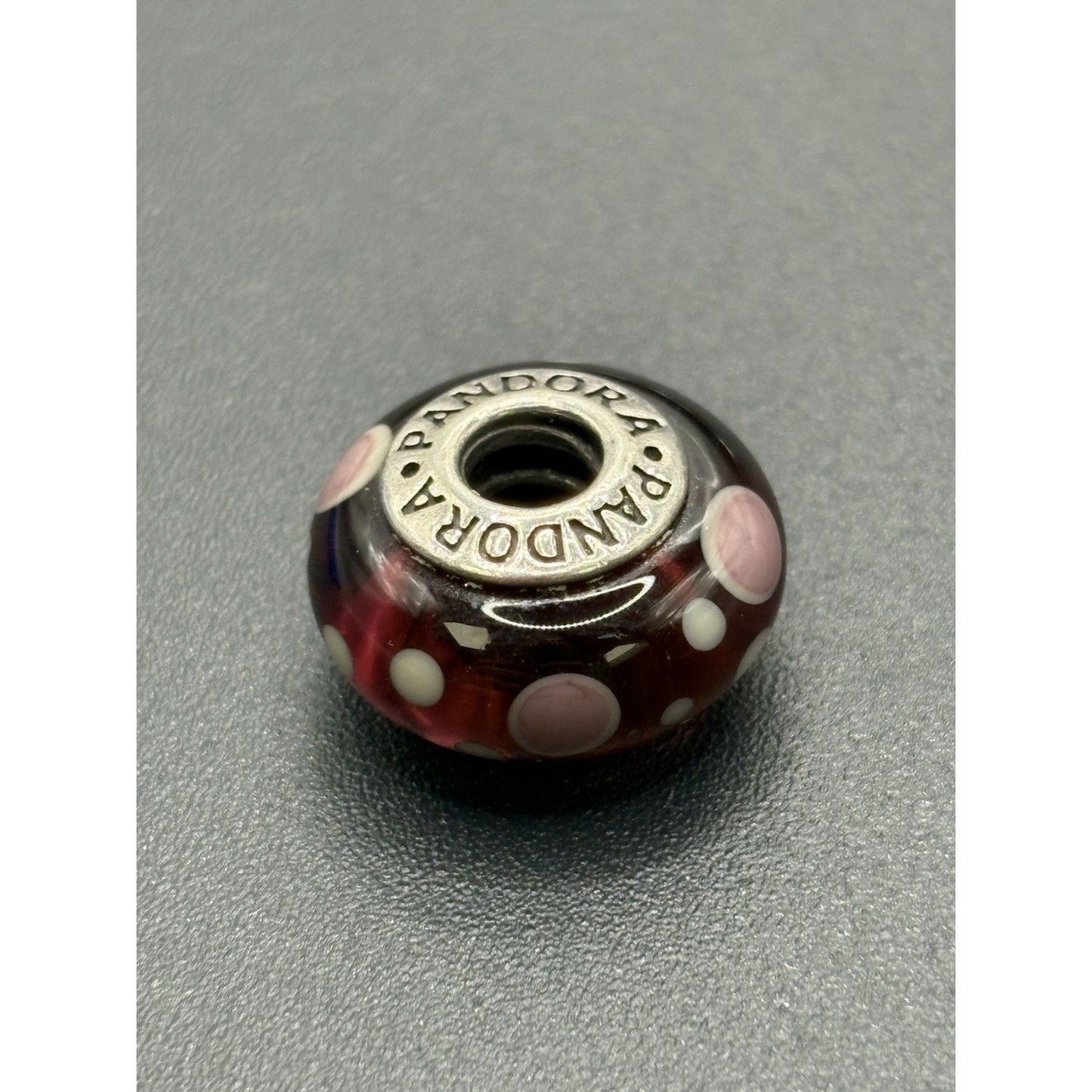 Pandora Sterling Silver Deep Purple Bubbles Charm 925 W18