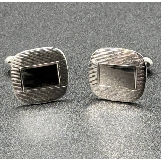 Excellent Used Condition Sterling Silver Cuff Links Engraveable 7 Grams N13