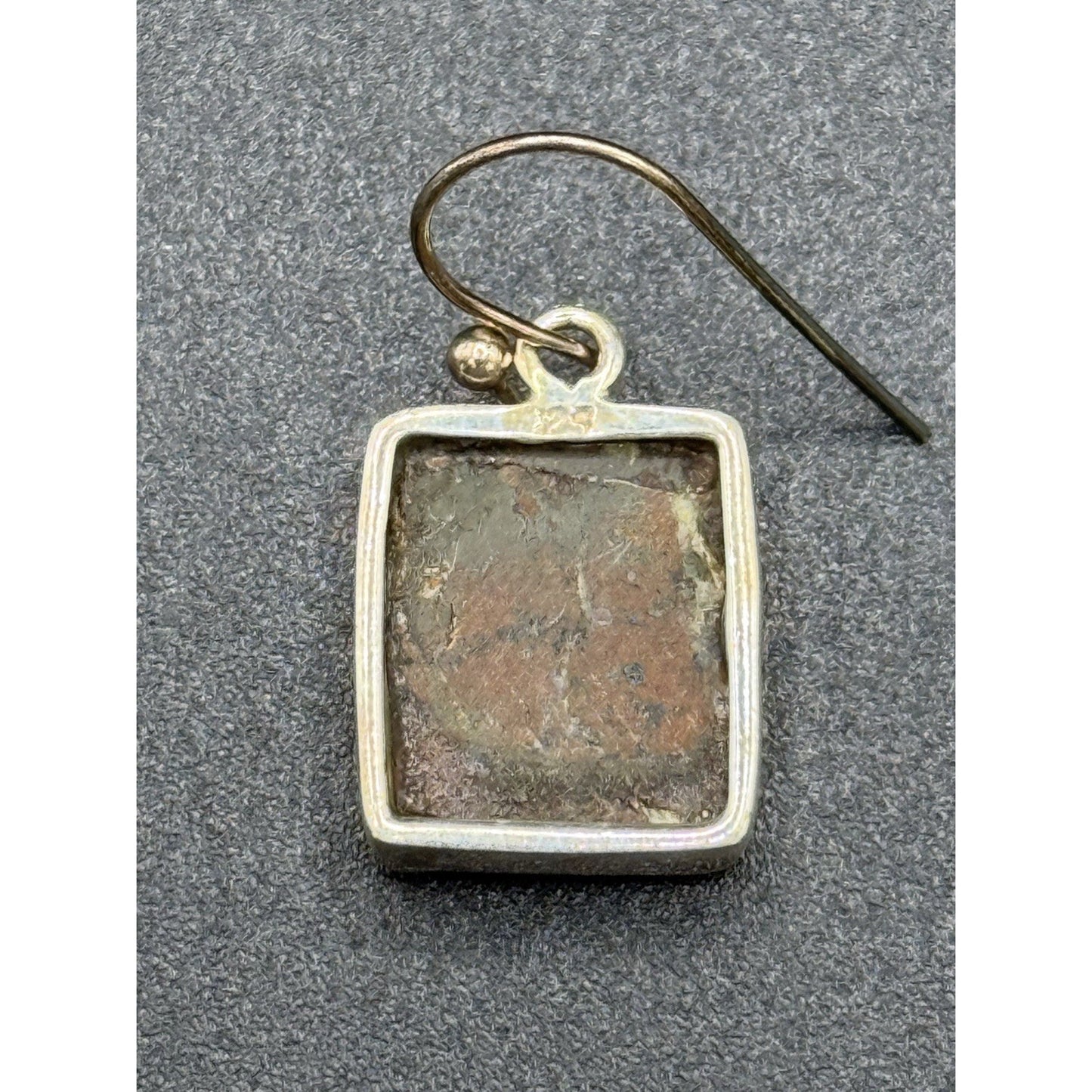 New Condition Sterling Silver Jasper Dangle Earrings 925