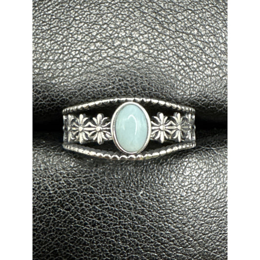 New Condition Sterling Silver Laramar Flowers Ring 925 Size 7