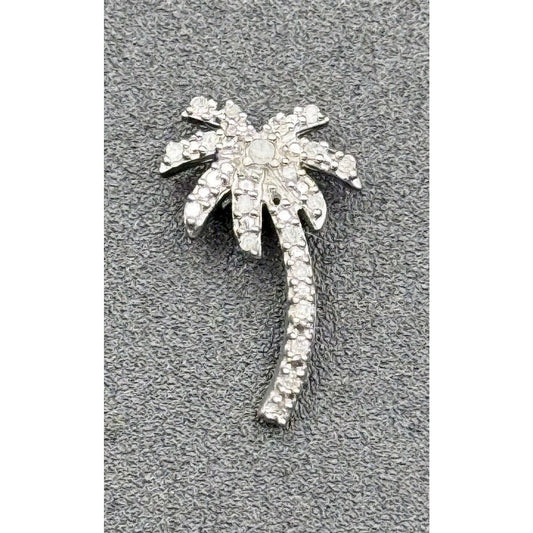 Sterling Silver Genuine Diamond Charm Pendant 925 Missing Stone N11