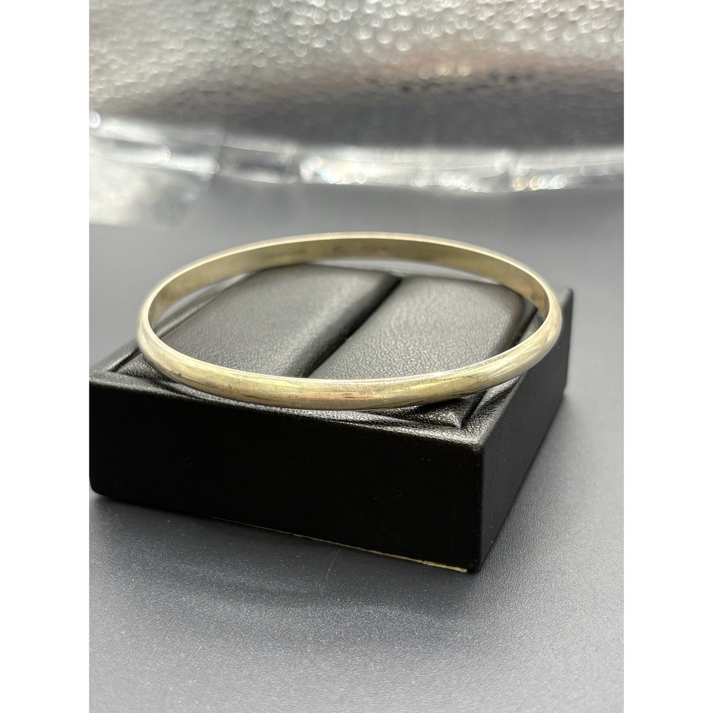 8" Sterling Silver Handwrought Bangle Bracelet 2.75" Opening 18 Grams W18