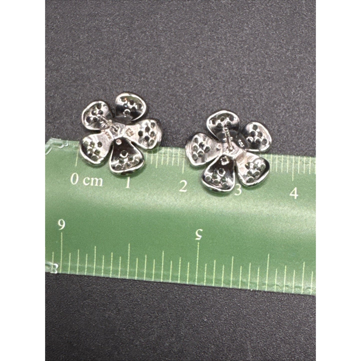 Sterling Silver Simply Vera Wang Crystal Daisy Earrings 925 R17