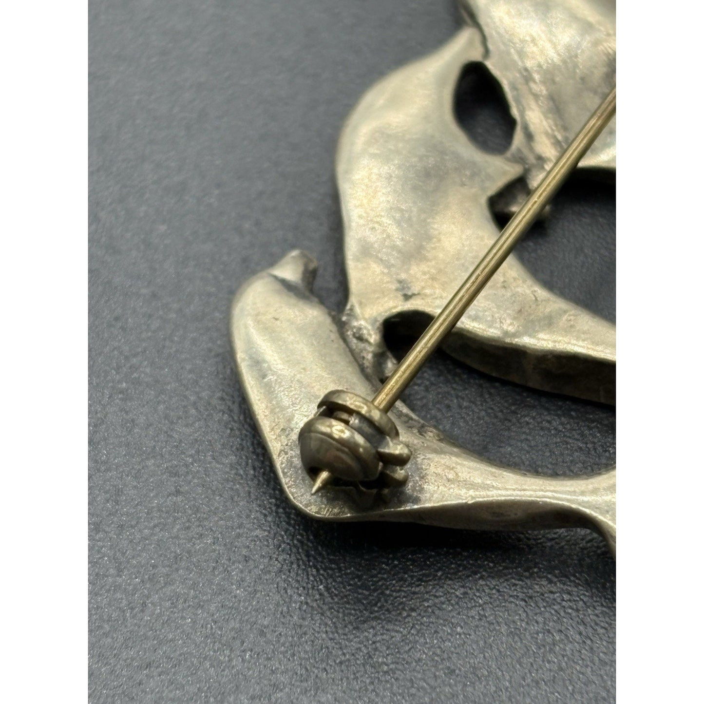 Vintage Three Dolphin Brooch Pin 12 Grams Mexico W18