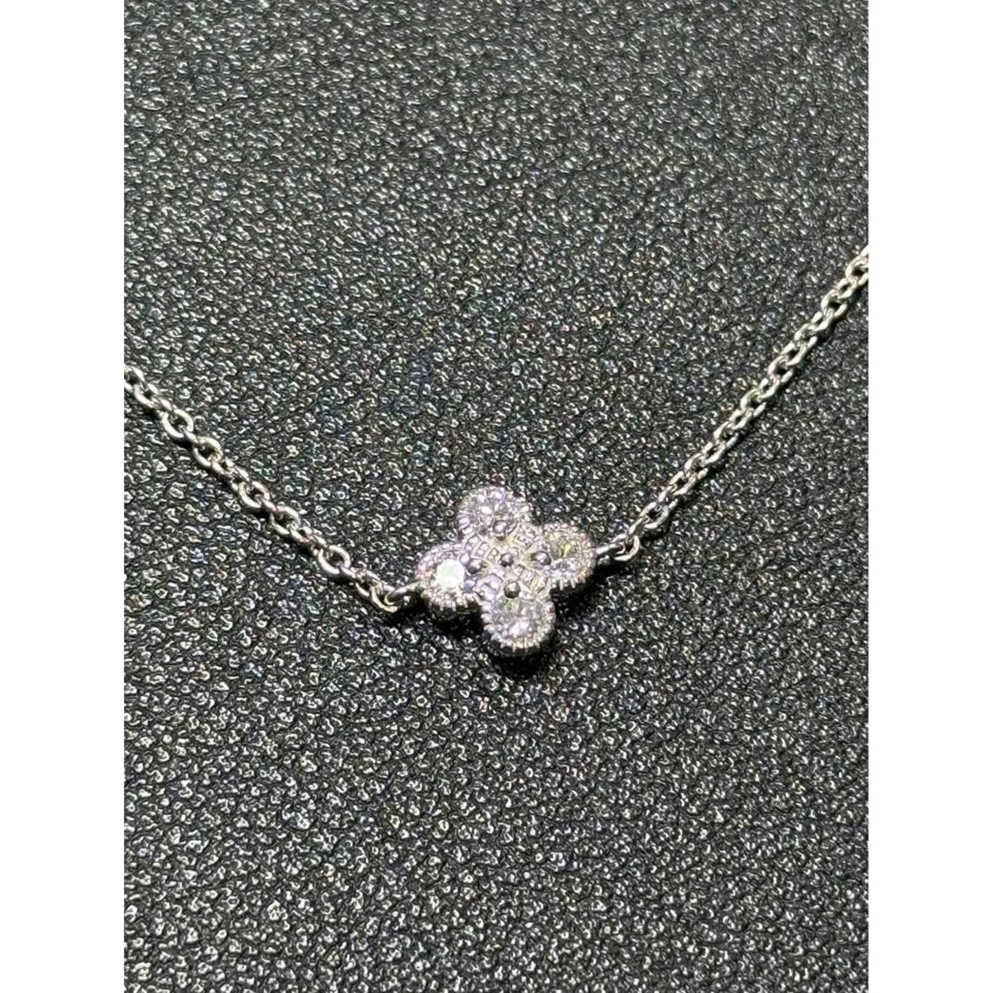 18” Sterling Silver & 1.00 Total Weight Lab Grown Diamonds Station Necklace Holiday Stocking Stuffer