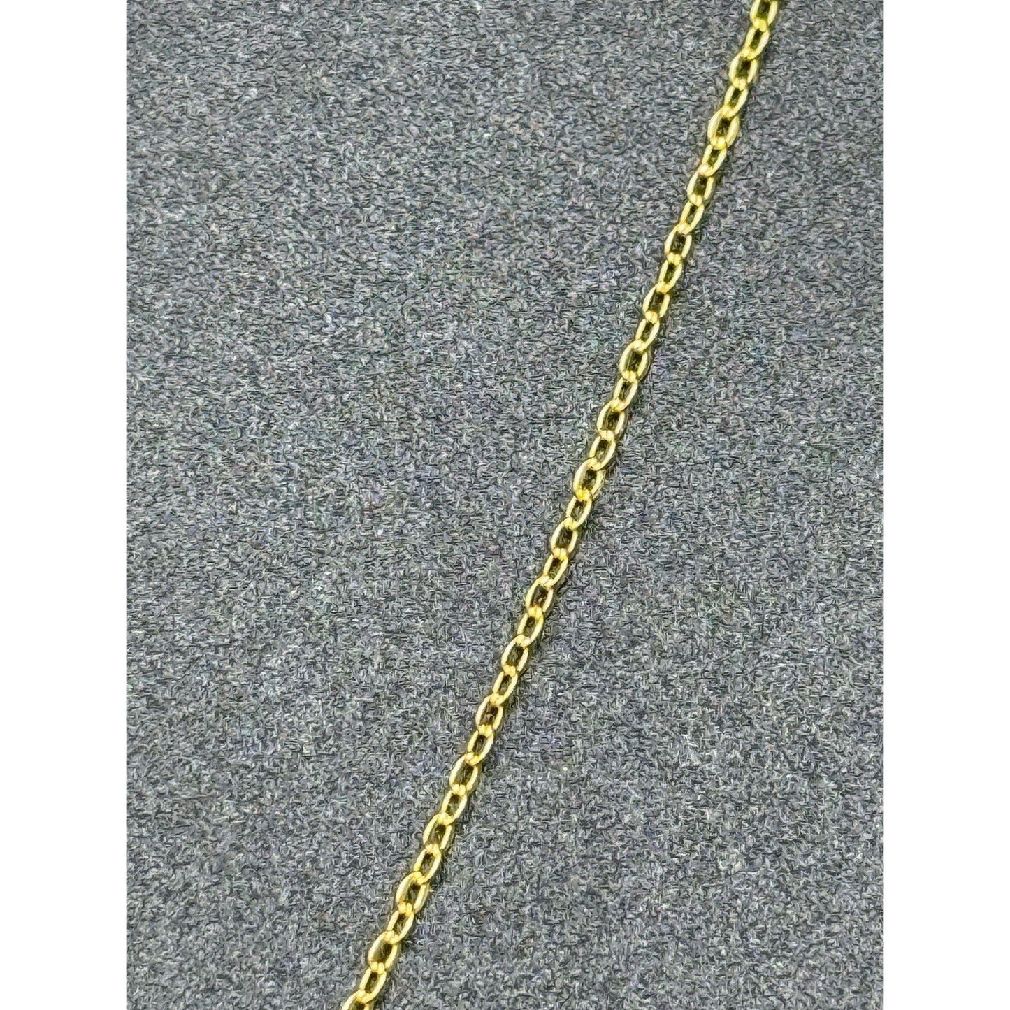 New Condition 18” Gold Sterling Silver Moissanite Clover Pendant Necklace GRA